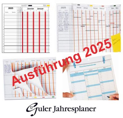 Die Planer für das Jahr 2025