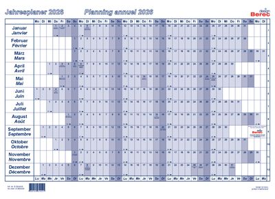 Der Papierjahresplaner A4 von Januar bis Dezember 2026, 14 x 6,9 mm (H x B)