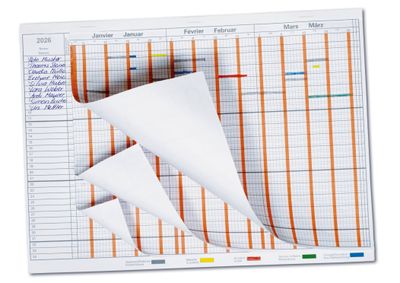Der platzsparende Quartalsplaner für das Jahr 2026