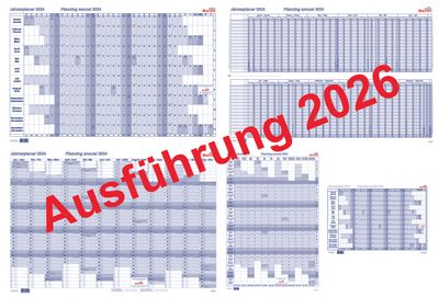 Die Ablage der Karton- &amp; Papier-Jahresplaner  2026