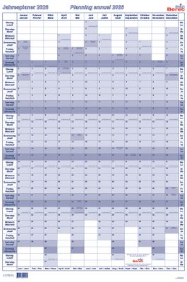 Der übersichtliche folienkaschierte Hochformatplaner Januar bis Dezember 2026