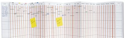 12 Monateplaner Folio als Ferien- &amp; Absenzenplaner mit 50 Zeilen 2026