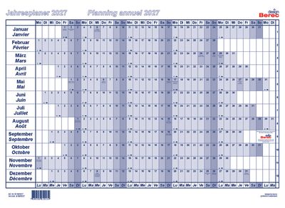 Der Papierjahresplaner A5 von Januar bis Dezember 2027, 9,8 x 4,9 mm (H x B)