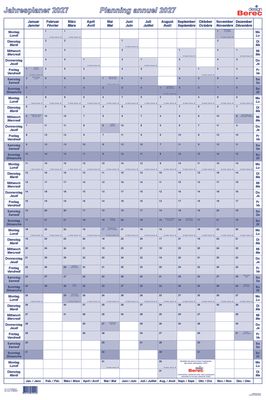 Der übersichtliche Hochformatplaner Januar bis Dezember 2027