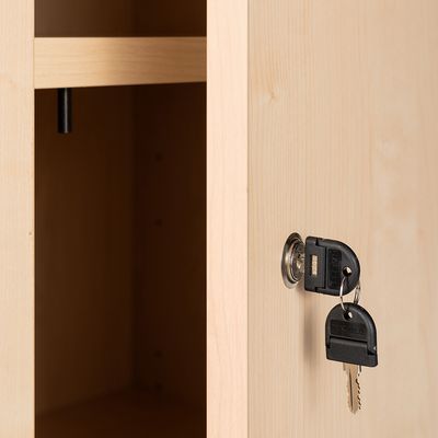 Melaminschrank klein mit Abdeckplatte