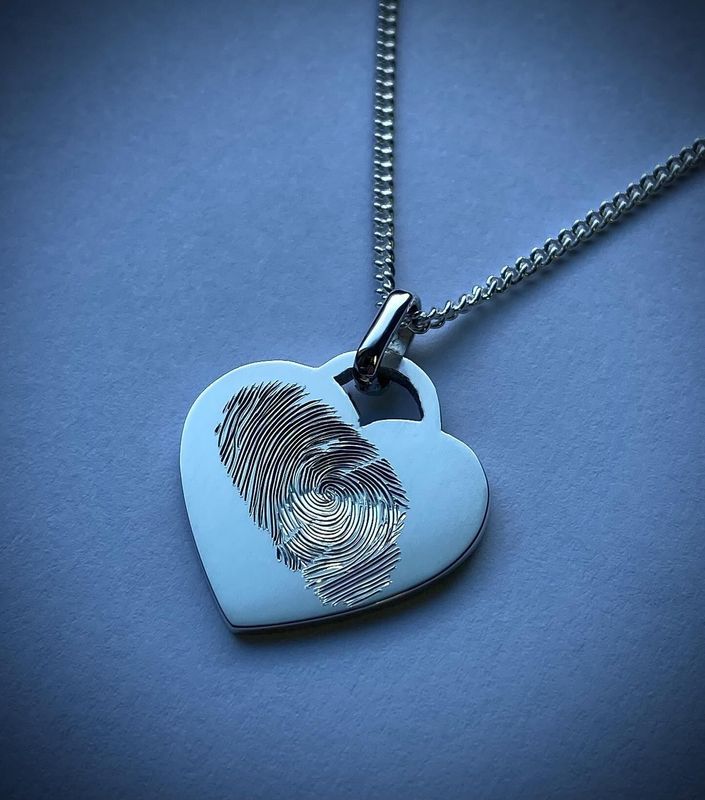 Fingerprint Heart Necklace