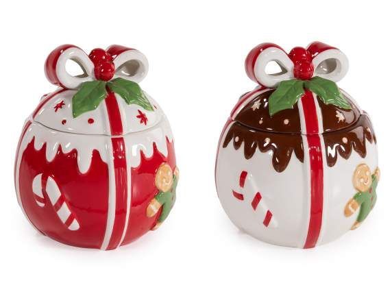 Barattolo in ceramica- pallina di Natale