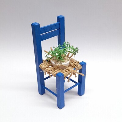 Miniature chair with potted plant (different colors)