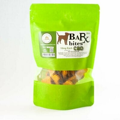 CBD Oil BaRx Bites Dog Treats 10mg CBD per treat by Rio Grande Hemp Company
40 ct bag 2 bags per order.