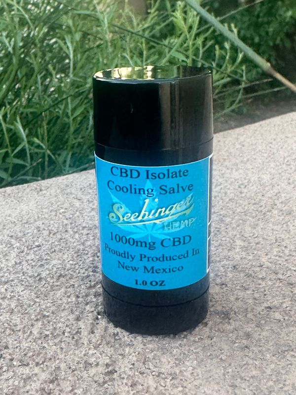 CBD Oil Seebinger Hemp 1000mg CBD Cooling Salve.  Travel size roll up tube