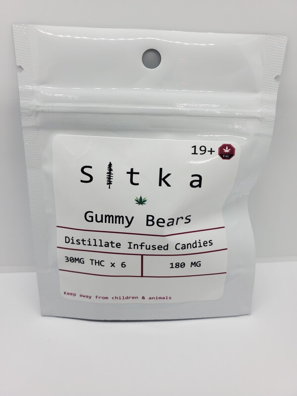    SITKA GUMMIES (Distillate Infused)                                                  *6x30= 180mg per pack*