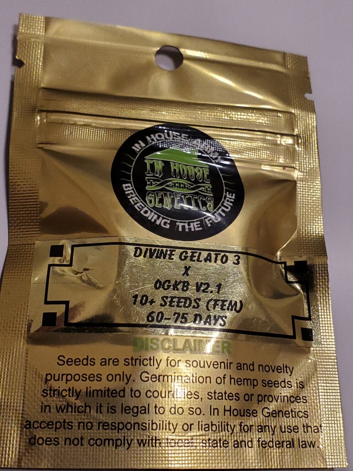 DIVINITY REMIX- GOLD PACK  ( 10+ FEMINIZED seeds per pack )