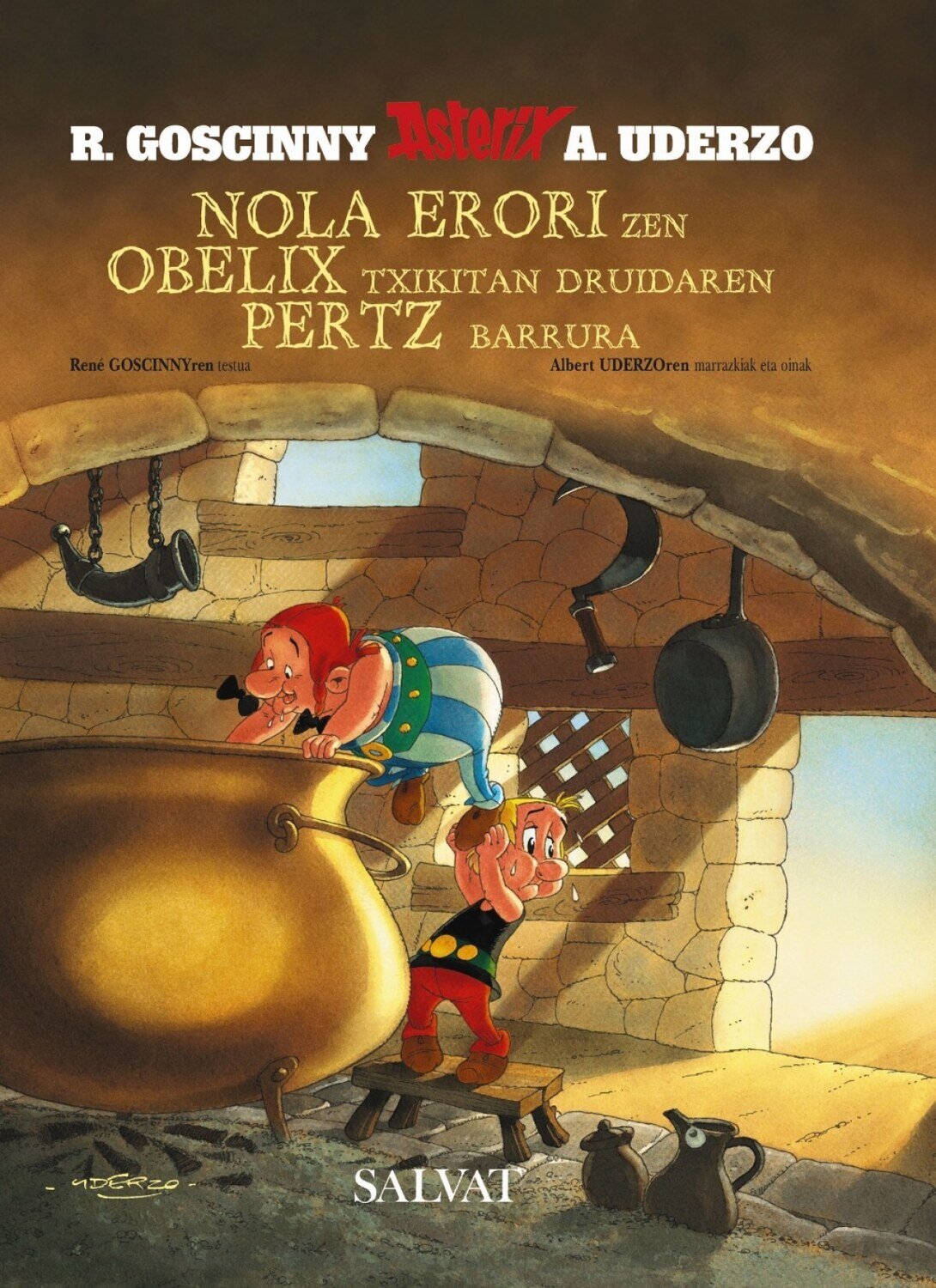 Nola erori zen Obelix txikitan druidaren pertz barrura (Basque)