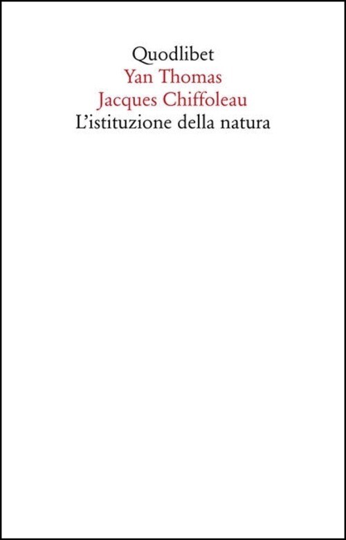 Istituzione della natura (L')
