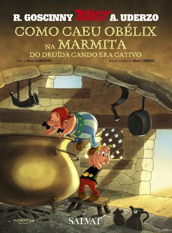 Como caeu Obelix na marmita do druida cando era cativo (Galician)