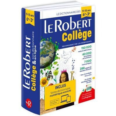 Le Robert College 2024 : including free coded online access to online dictionary for 4 years