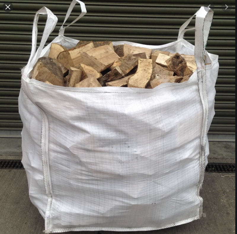 2 x cubic ton bags of mixed hard &amp; soft firewood