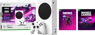 Microsoft - Xbox Series S – Fortnite &amp; Rocket League Bundle (Disc-free Gaming) - White