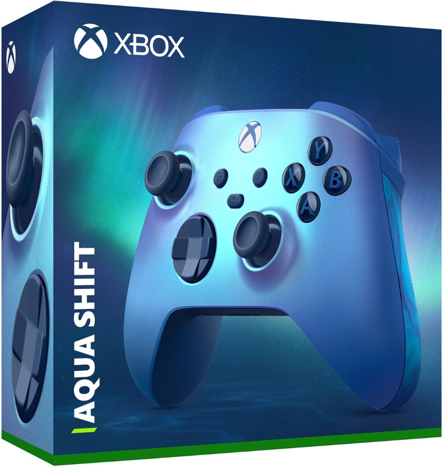 Microsoft - Xbox Wireless Controller for Xbox Series X, Xbox Series S, and Xbox One, Windows Devices (Latest Model) - Aqua Shift Special Edition