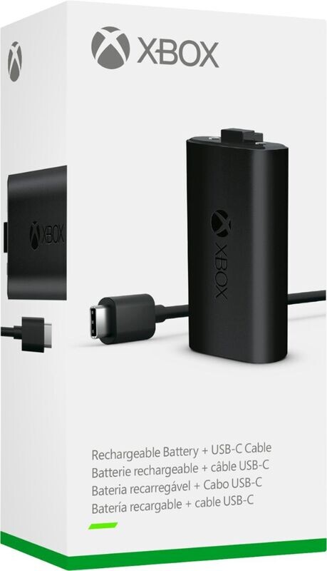Microsoft - Rechargeable Battery + USB-C Cable for Xbox Series X and Xbox Series S - Black