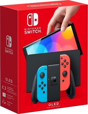 Nintendo Switch - OLED Model w/ Neon Red &amp; Neon Blue Joy-Con - Neon Red/Neon Blue
