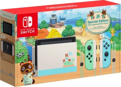 Nintendo - Switch - Animal Crossing: New Horizons Edition 32GB Console - Pastel Green &amp; Blue