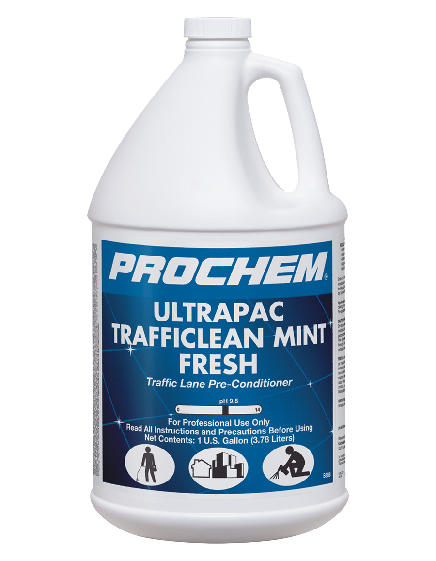 Ultrapac Trafficlean Mint Fresh (Gallon) by Prochem | Premium Carpet Pre-Spray