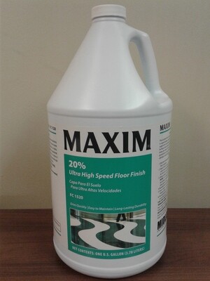 MAXIM 20% Ultra High Speed Floor Finish (Gallon) by MidLab | VCT Wax