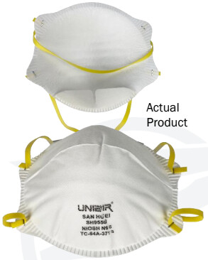 N95 Disposable Respirator Mask, 20pk (NIOSH APPROVED)