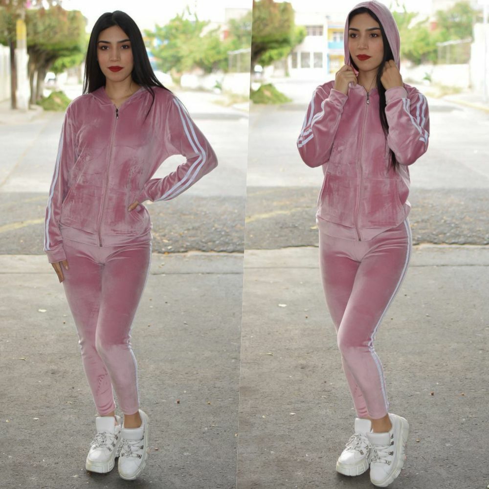 ✓ Conjunto de Pants Terciopelo lineas -VCHU-1