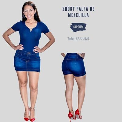 Short Falda de Mezclilla modelo 01784