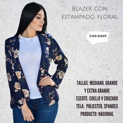 Blazer con Estampado Floral modelo 01859