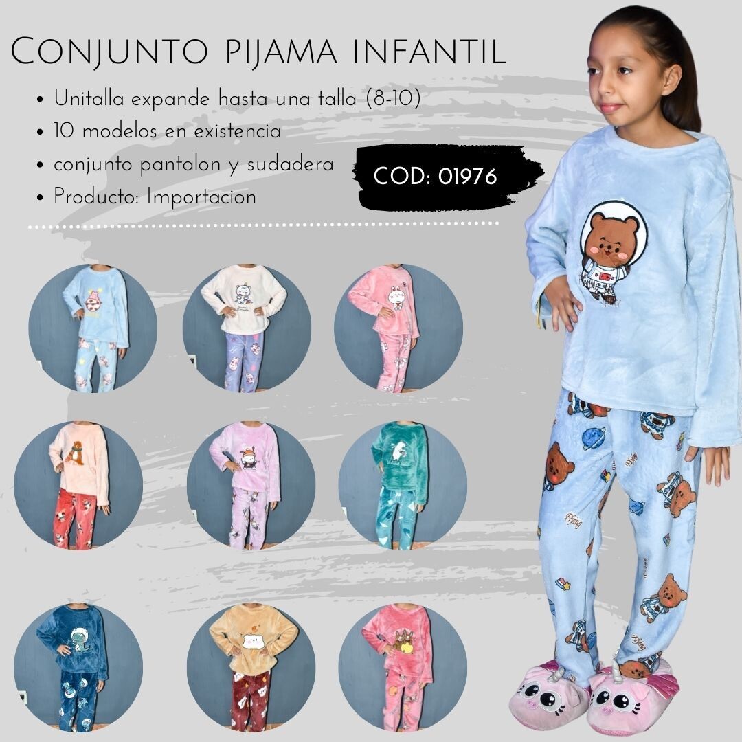 Paquete de 6 Conjuntos Pijama Infantil Modelo 01976-6