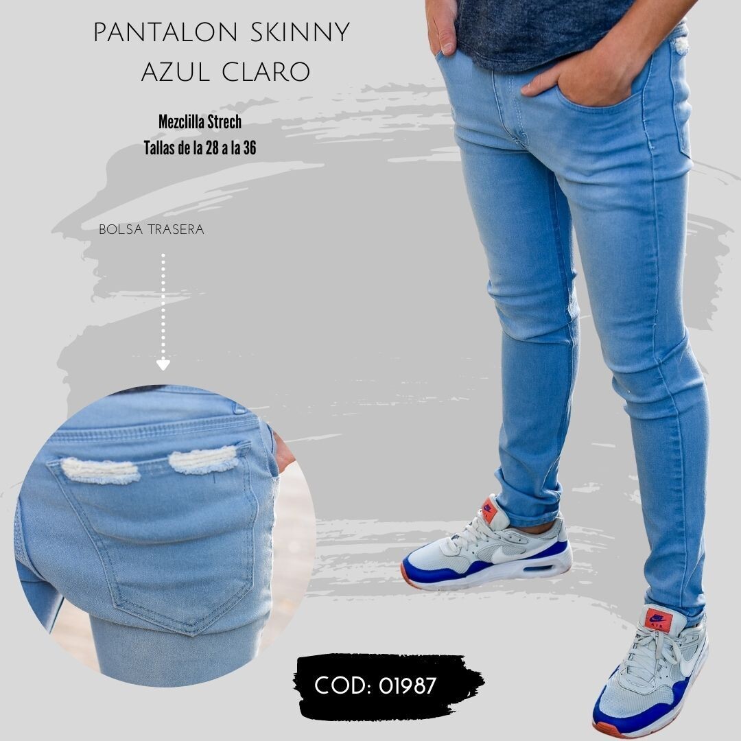 Pantalon para caballero Corte Skinny Modelo 01987