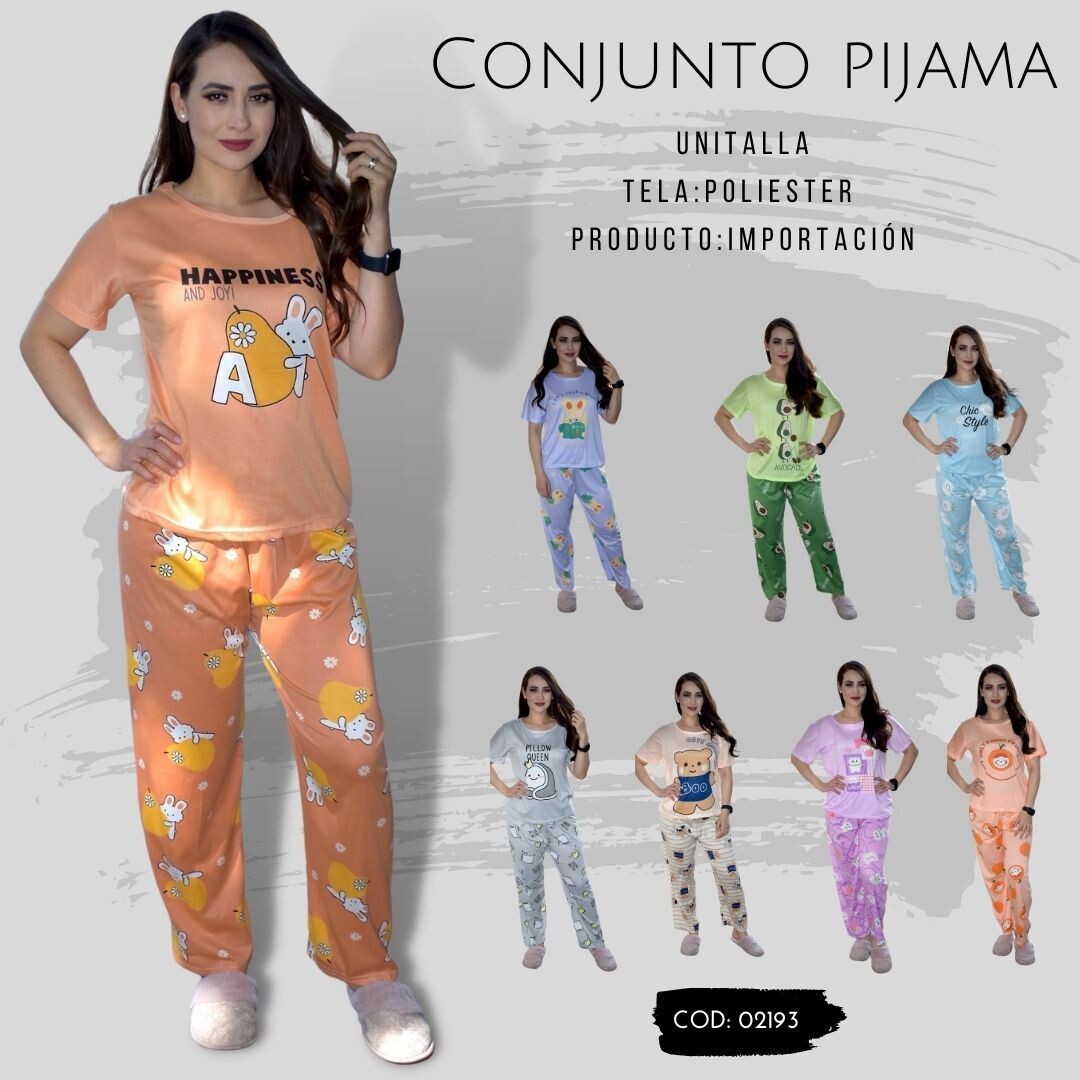Paquete de Conjunto pijama mujer modelo 02194