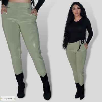 Pantalón liso para dama Polar modelo-PPT77-VERDE Pantalón liso para dama Polar modelo-PPT77-VERDE