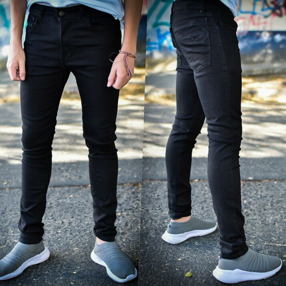 Pantalon skinny Para caballero-negro-01180