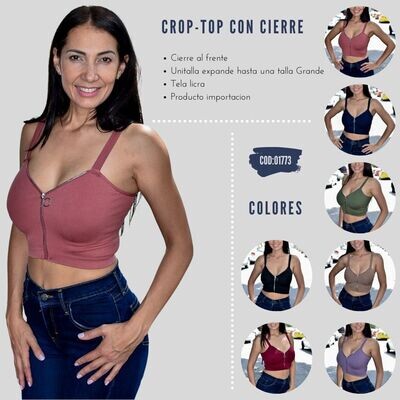 Paquete 10 Crop-top con cierre modelo 01773 Paquete 10 Crop-top con cierre modelo 01773
