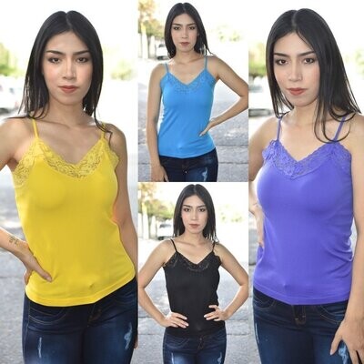 Blusa de Tirantes con Encaje-modelo 01164 Blusa de Tirantes con Encaje-modelo 01164