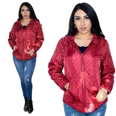 Chamarra capitonada ligera modelo-GJK1-Rojo Chamarra capitonada ligera modelo-GJK1-Rojo