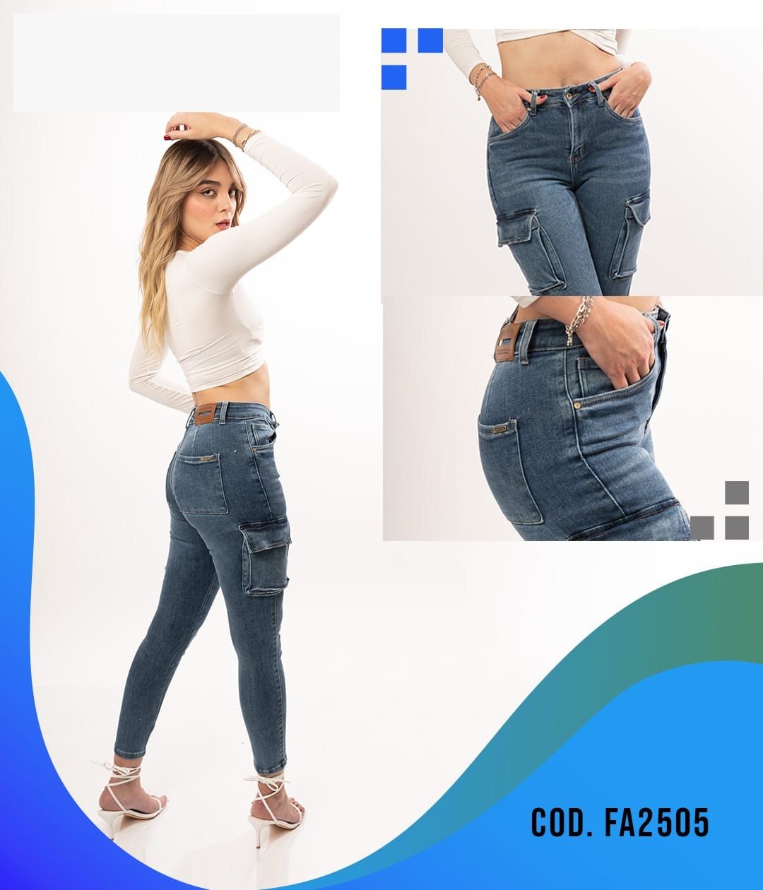 Pantalon skinny cargo sale