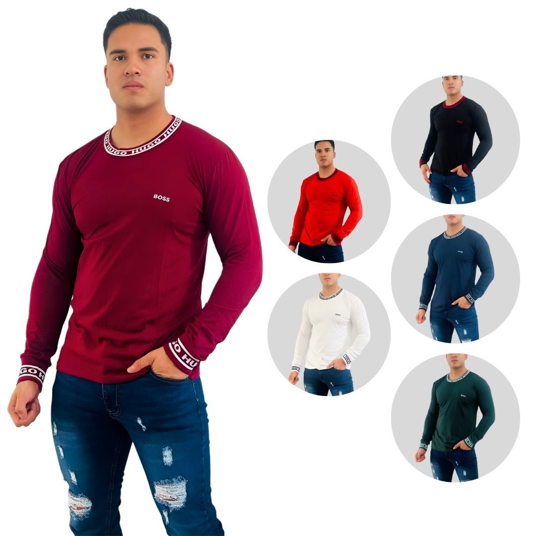 Playeras hugo boss manga larga deals