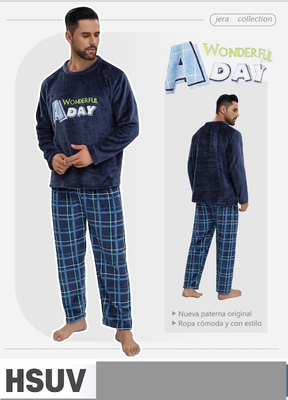 Paquete de 10 Conjunto  Pijama Polar para Caballero