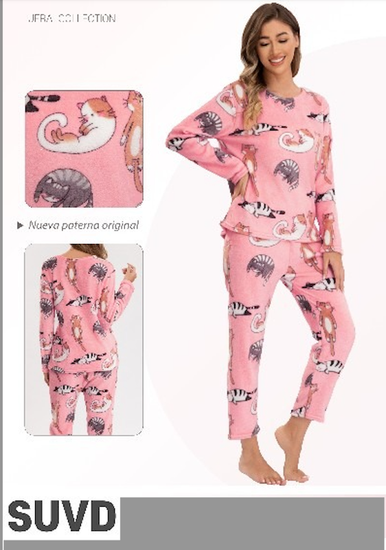 Paquete de 10 Conjunto  Pijama Polar para Dama