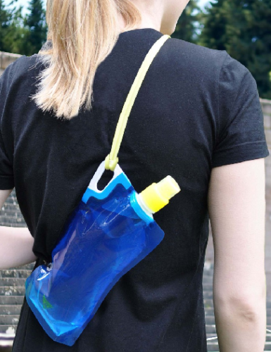 Aqua Sto 800ml Folding Bottle, BPA & PVC-free, by Seattle Sports