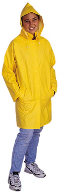 Youth Over-sized Hooded Yellow Vinyl Raincoat by StanSport