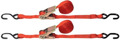 Cargo Tie-Down Ratchet Straps, 1 pair, by StanSport