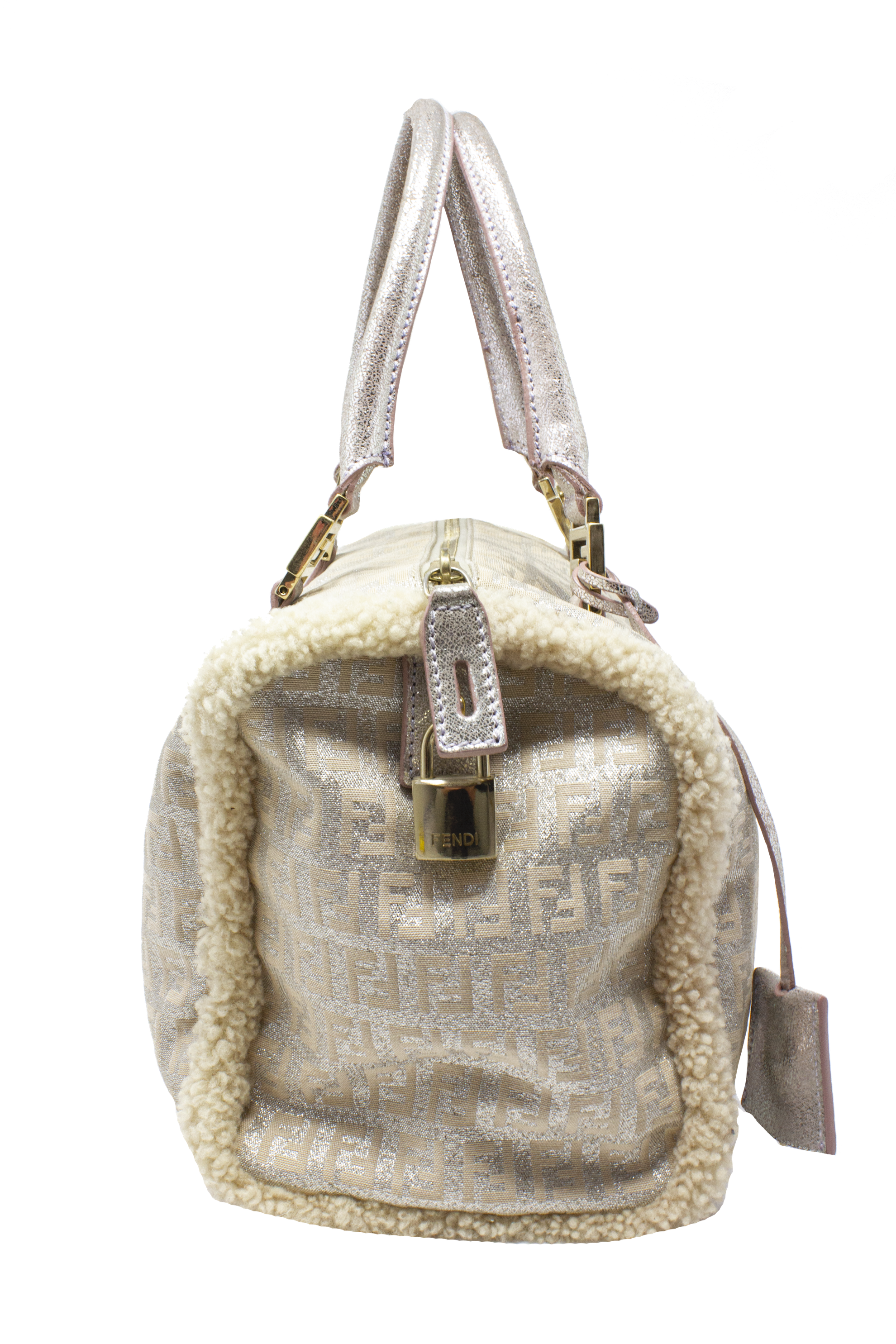 Gray Fendi Zucchino Handbag – Designer Revival