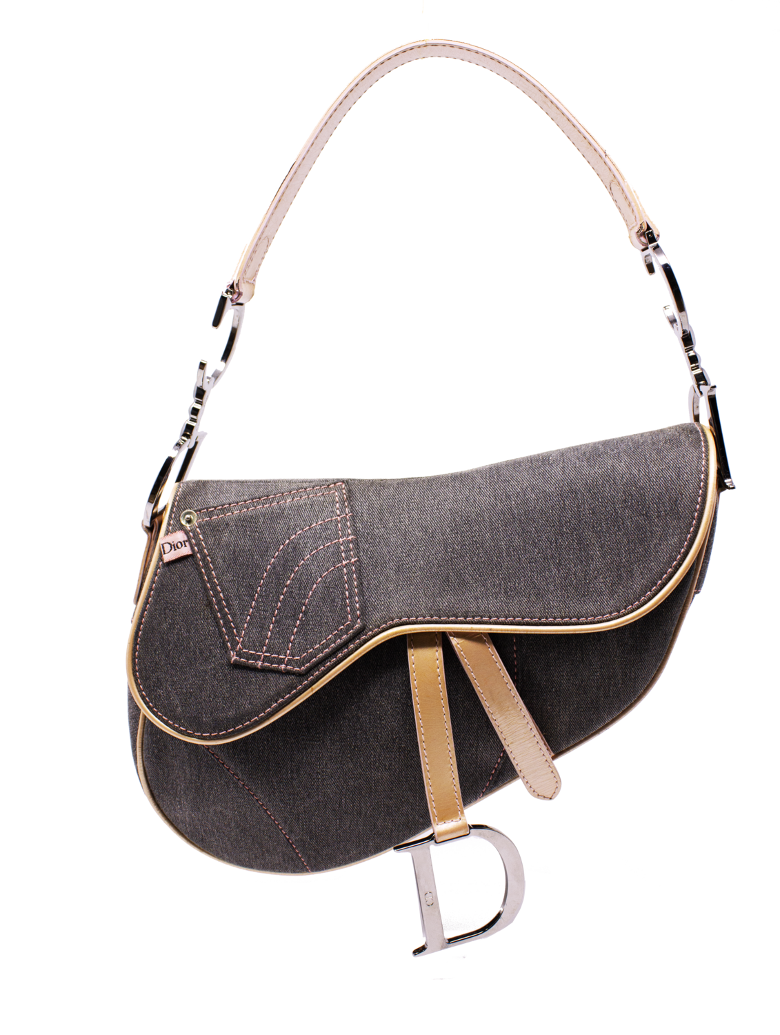 Christian Dior Pocket Denim Saddle Bag