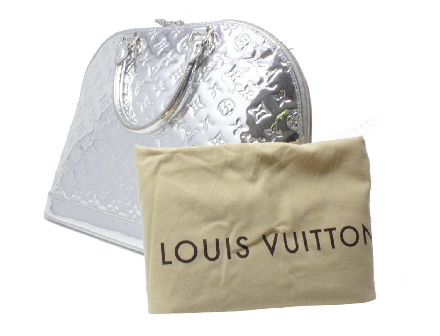 Louis Vuitton Gold Monogram Vernis Miroir Alma GM Dome Bag 3lv917